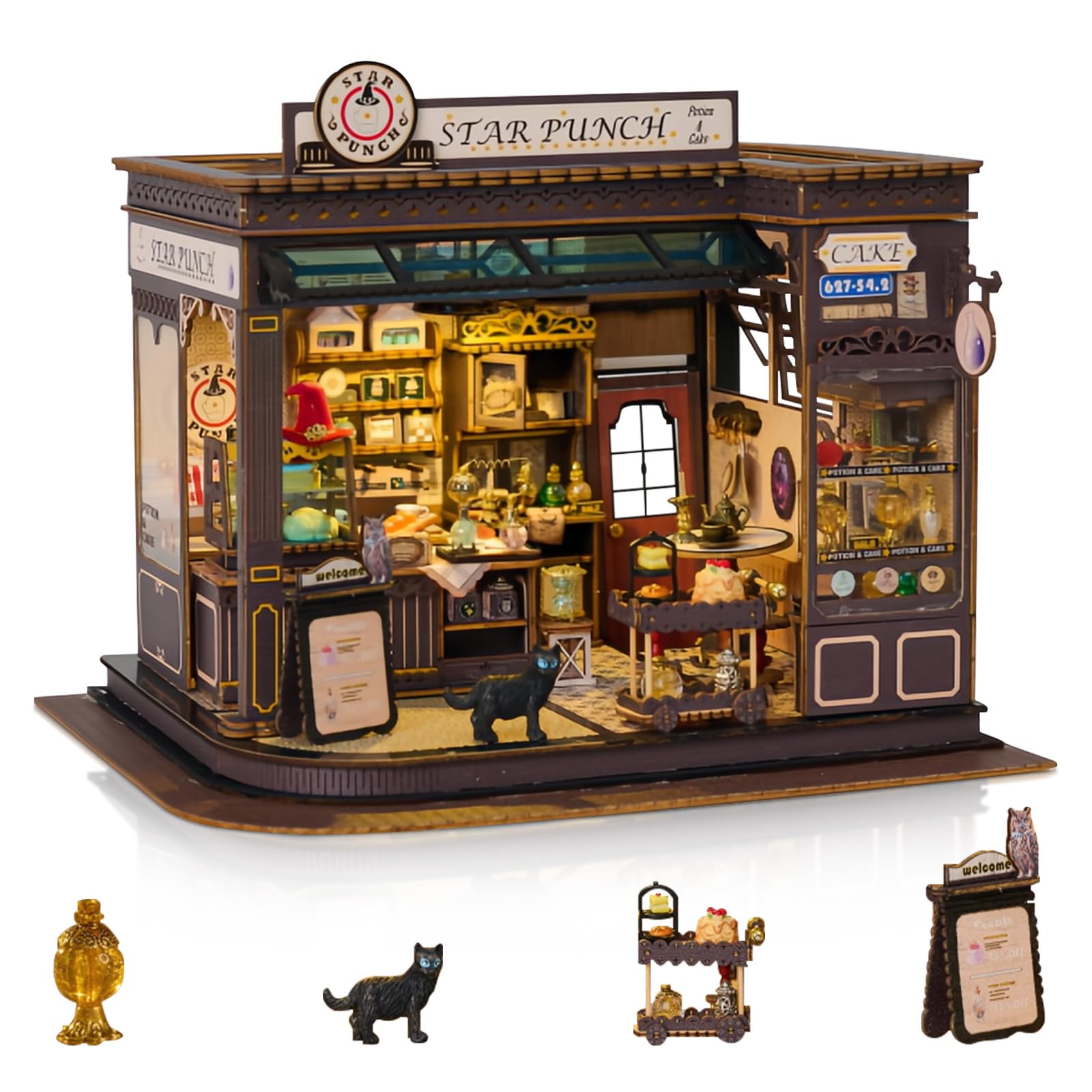 Serre miniature maison poupée cadeau original diorama bois adulte