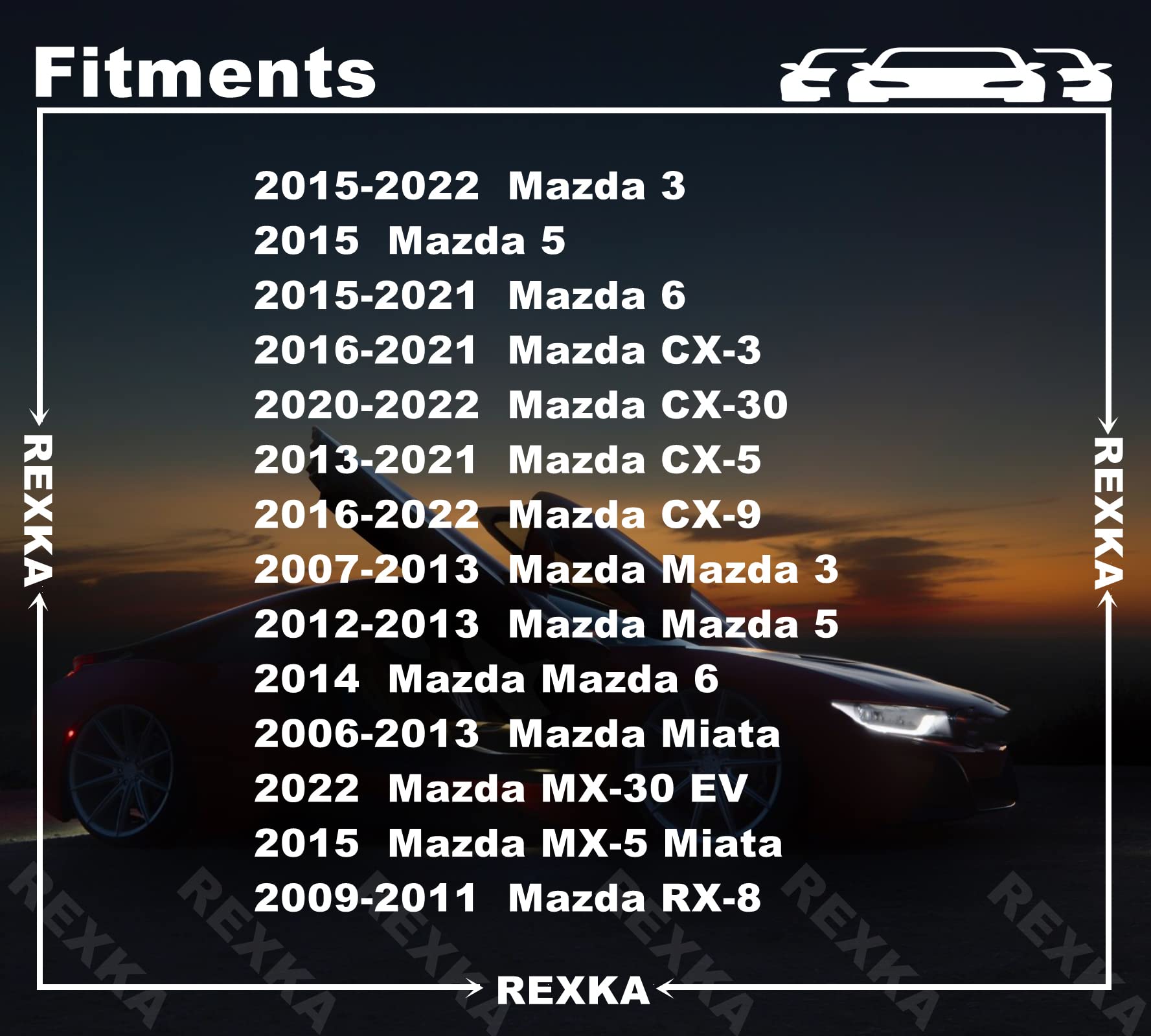 Amazon | Rexka スプラッシュシールドロッカーモールディングバンパー