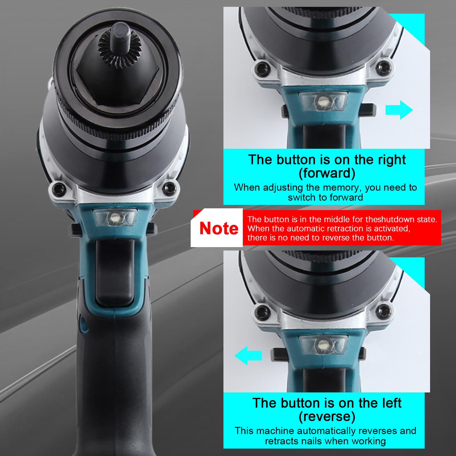 LIROPAU Remachadora de batería compatible con Makita 18V-26V Batería | Herramienta de remachado eléctrico sin escobillas con dos modos con cabezal de remache M6 (sin batería, sin cargador)