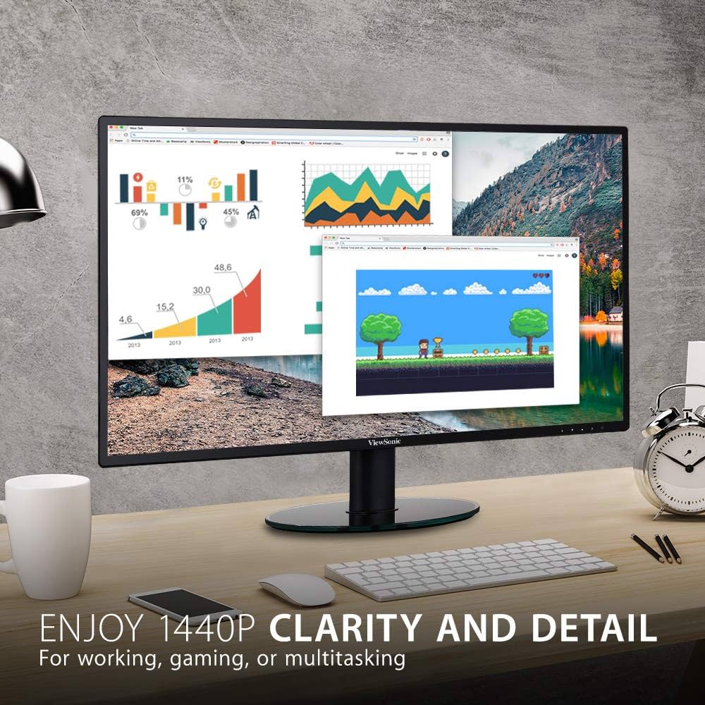 ViewSonic VA2719-2K-SMHD 27-inch 2K WQHD IPS Monitor with 2x