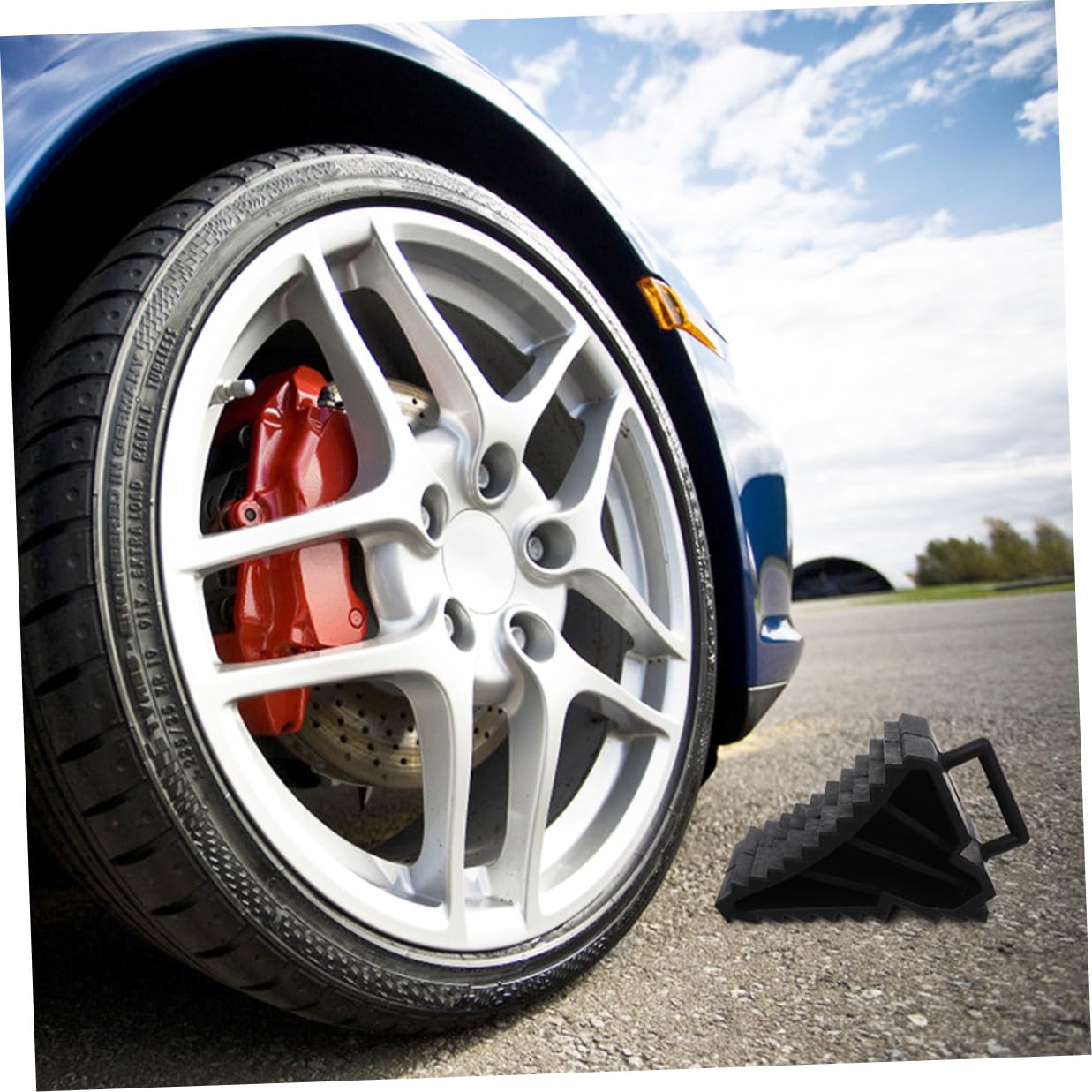 2 Piezas Cuñas para Ruedas de Coche Duraderas Bloqueadores Antideslizantes para Alineación y Seguridad Mantenimiento y Reparación de Vehículos