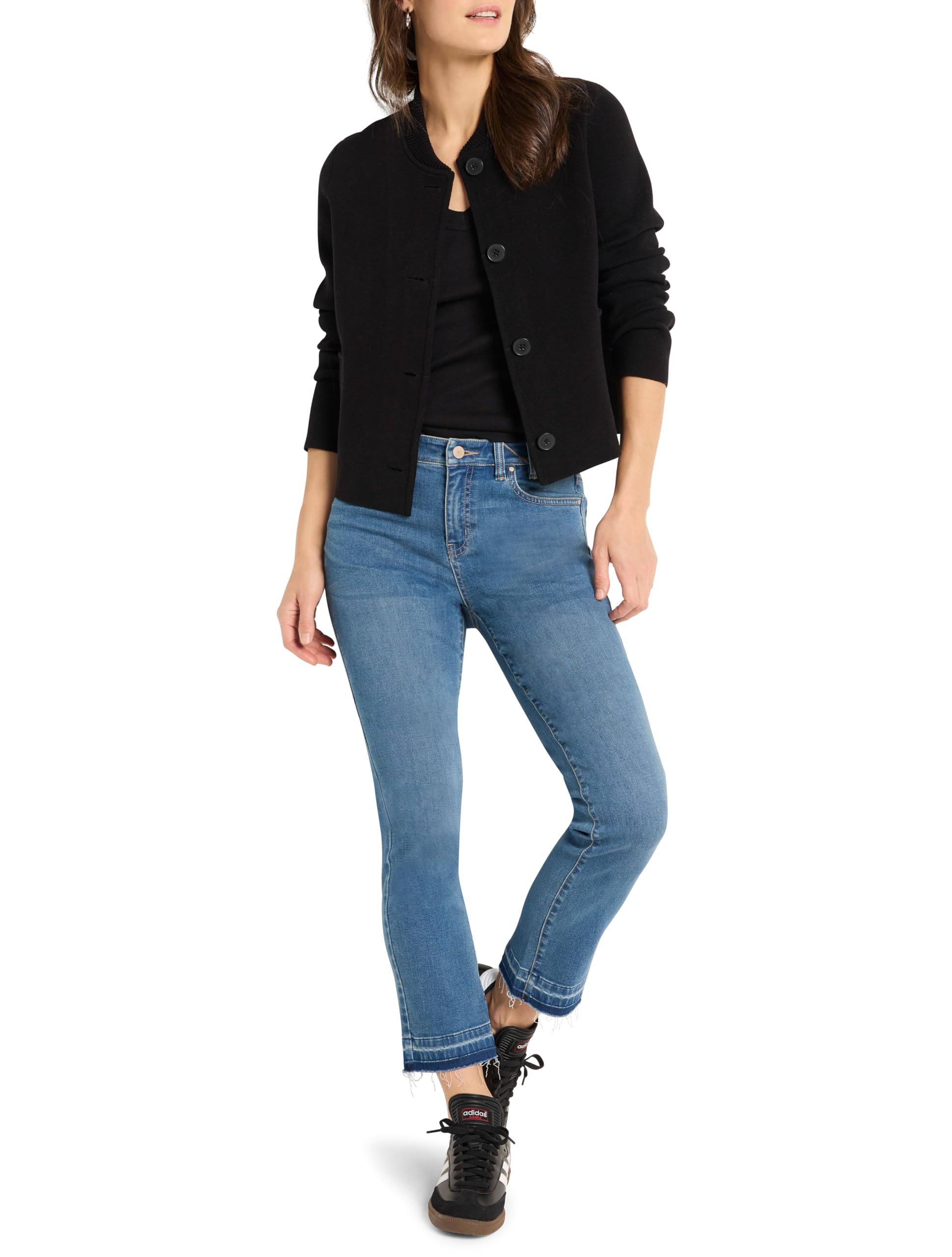 NIC ZOE womens Knit Bomber Jacket