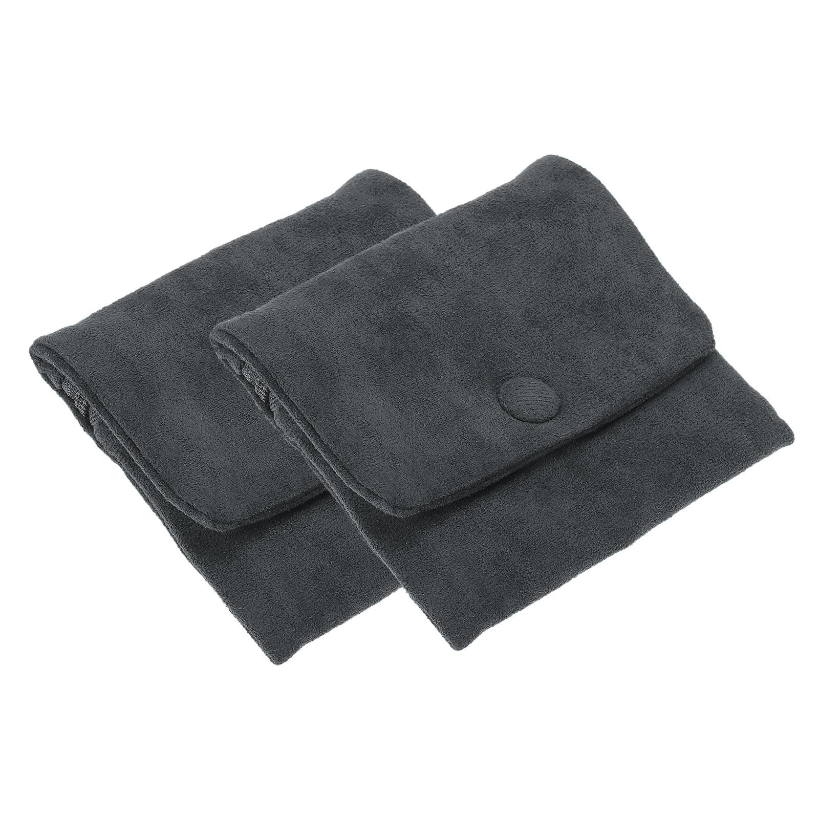 Bolsas de joyería de viaje antienredos de terciopelo gris oscuro para proteger collares finos