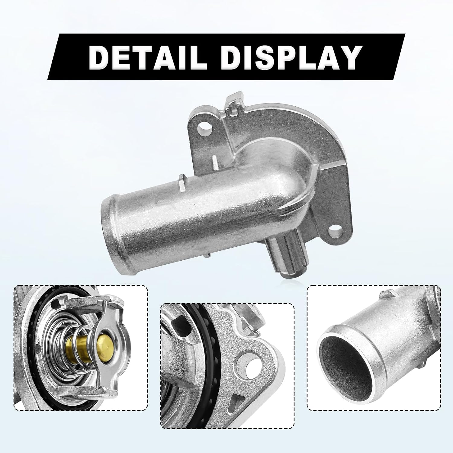 ZOKYUYS® Aluminium Thermostat Housing Assembly Fit for JP Cherokee | Chrysler Town & Country | Dodge Avenger Grand Caravan Journey | Ram C/V ProMaster 1500 2500 3500 Chrysler 200, Replace 5184570AJ