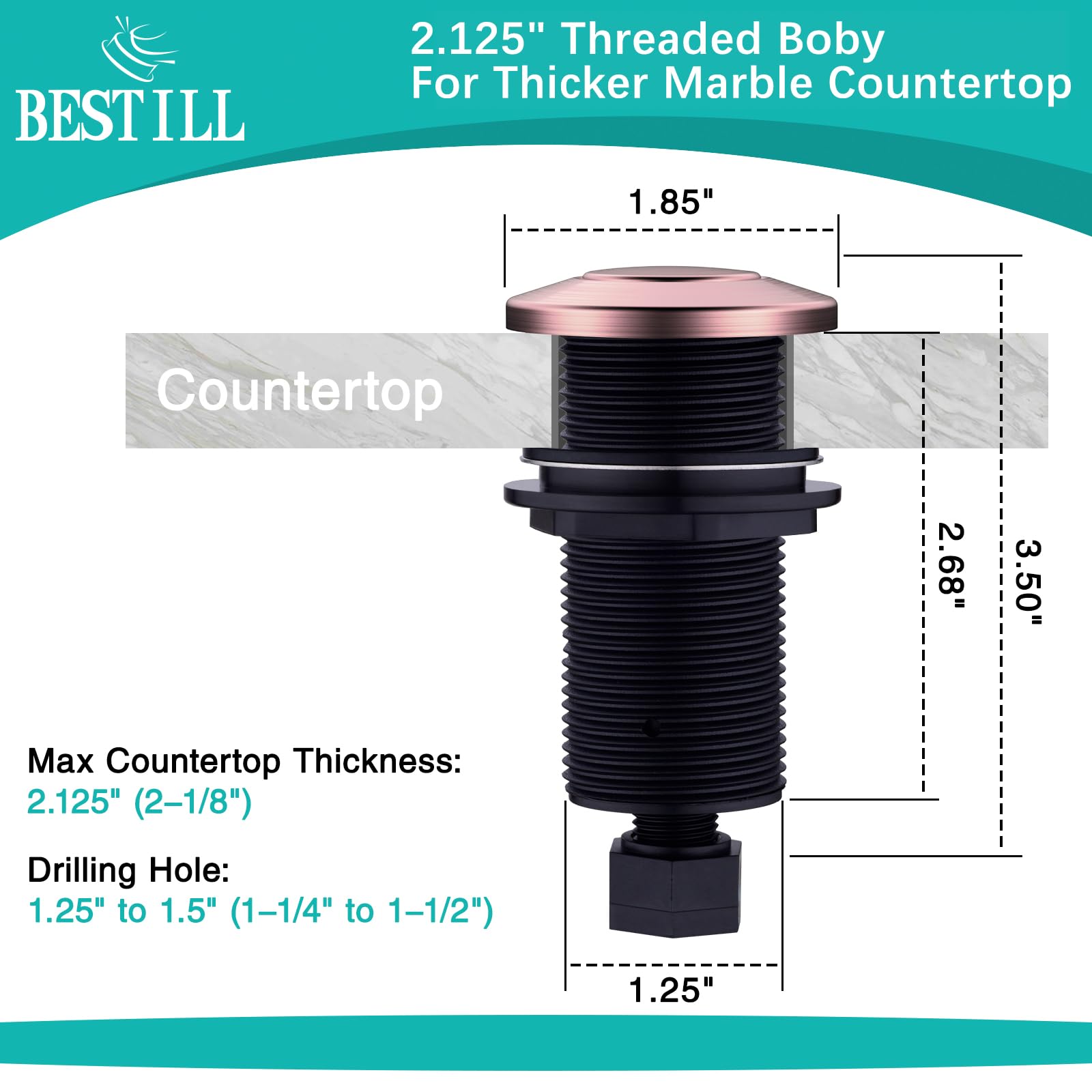 BESTILL Sink Top Garbage Disposal Air Switch Kit