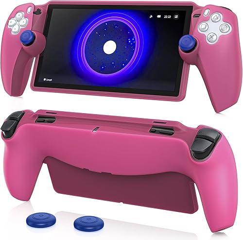 Vista 21 de FYOUNG Protective Case for Playstation Portal, Silicone Soft Grip Cover Case Protector with Full Protection and Non-Slip Thumb Grips Accessories Kit
