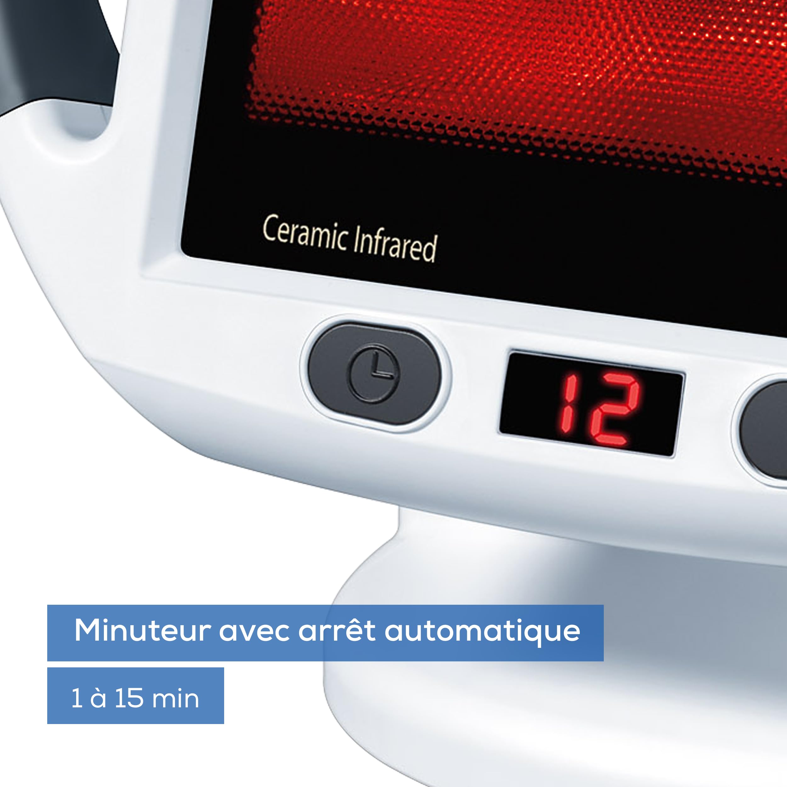 Beurer IL 50 Lampe à chaleur infrarouge, dispositif médical pour le traitement des refroidissements et des tensions musculaires d'une puissance de 300 watts 100% UV-Blocker