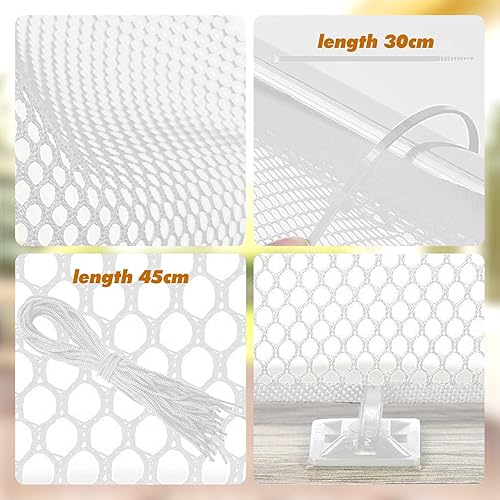 Miniatura 4 de Protector de barandilla para bebé, red de seguridad de balcón de 15 x 3 pies para niños, red de seguridad de escalera para niños, fundas de