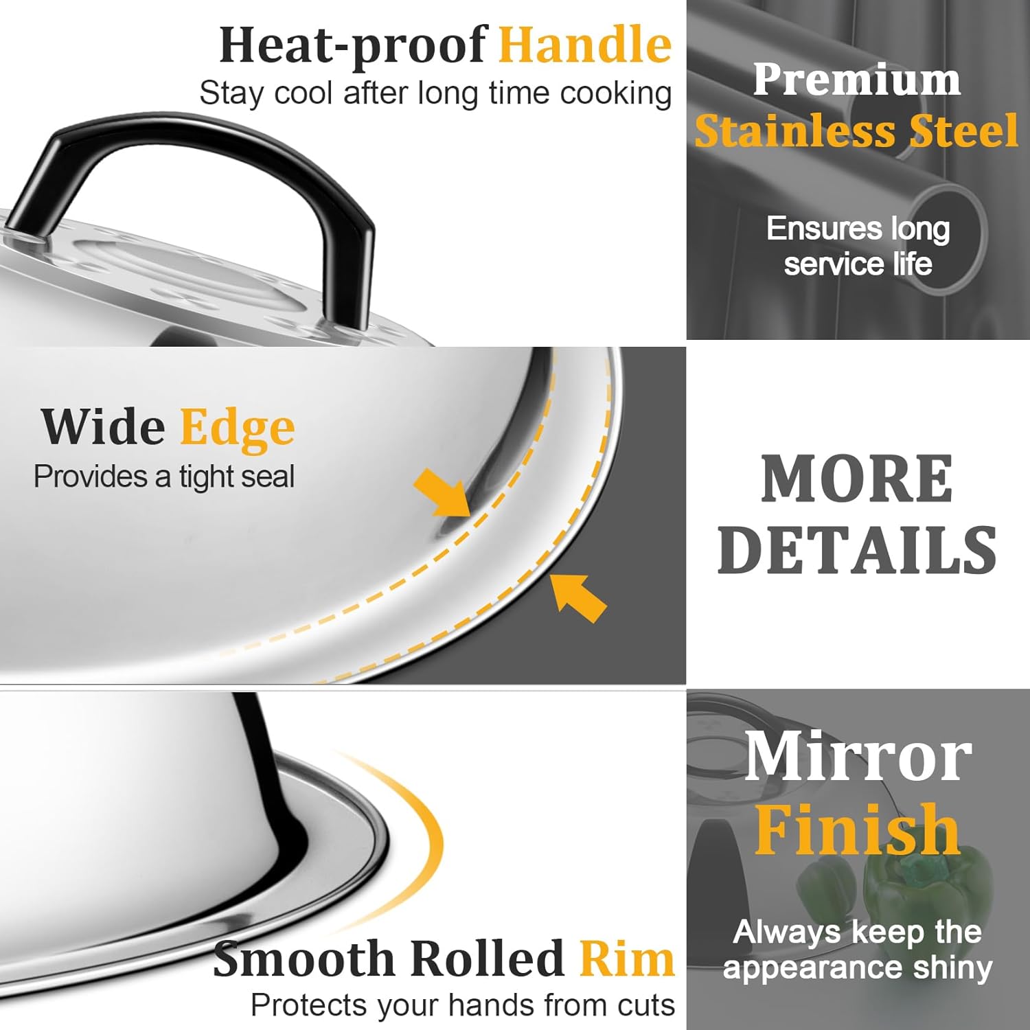 18Pcs Griddle Accessories Kit & 11.5" Basting Cover Set, Joyfair Stainless Steel Flat Top Grilling Spatula Accessory Tools Set with Cheese Melting Dome Burger Press, Melt Lid with Heat-Proof Handle