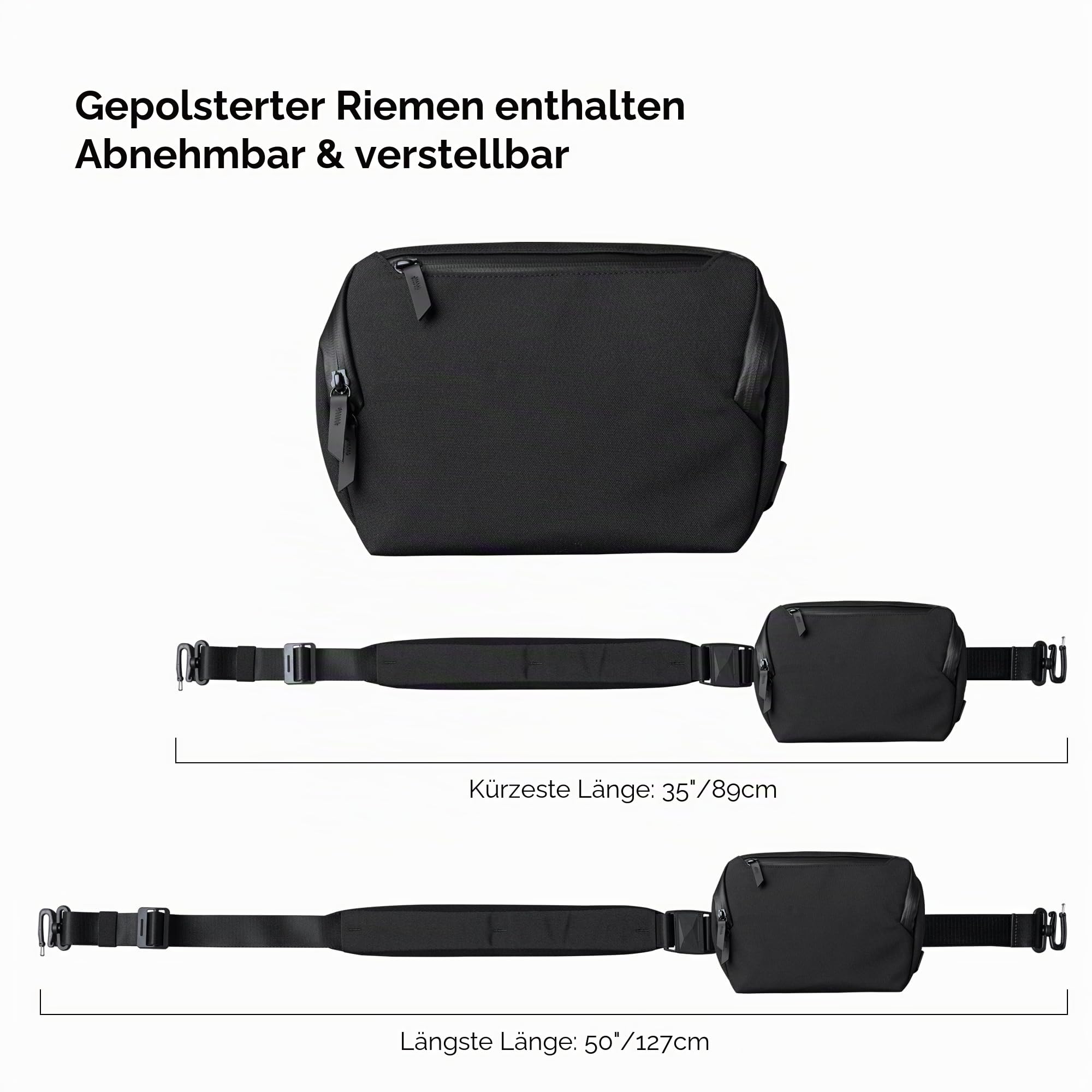 ALPAKA Vertex Pouch – Sling Bag Herren mit Magnetverschluss | Abnehmbarer Riemen, ergonomischer Griff, wetterfester Stoff, für Elektronik & Zubehör