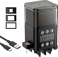 Pawfly Automatic Fish Feeder USB Rechargeable 320mL Timer Dispenser for Aquarium Pellets Granules Powder Vacation Feeder