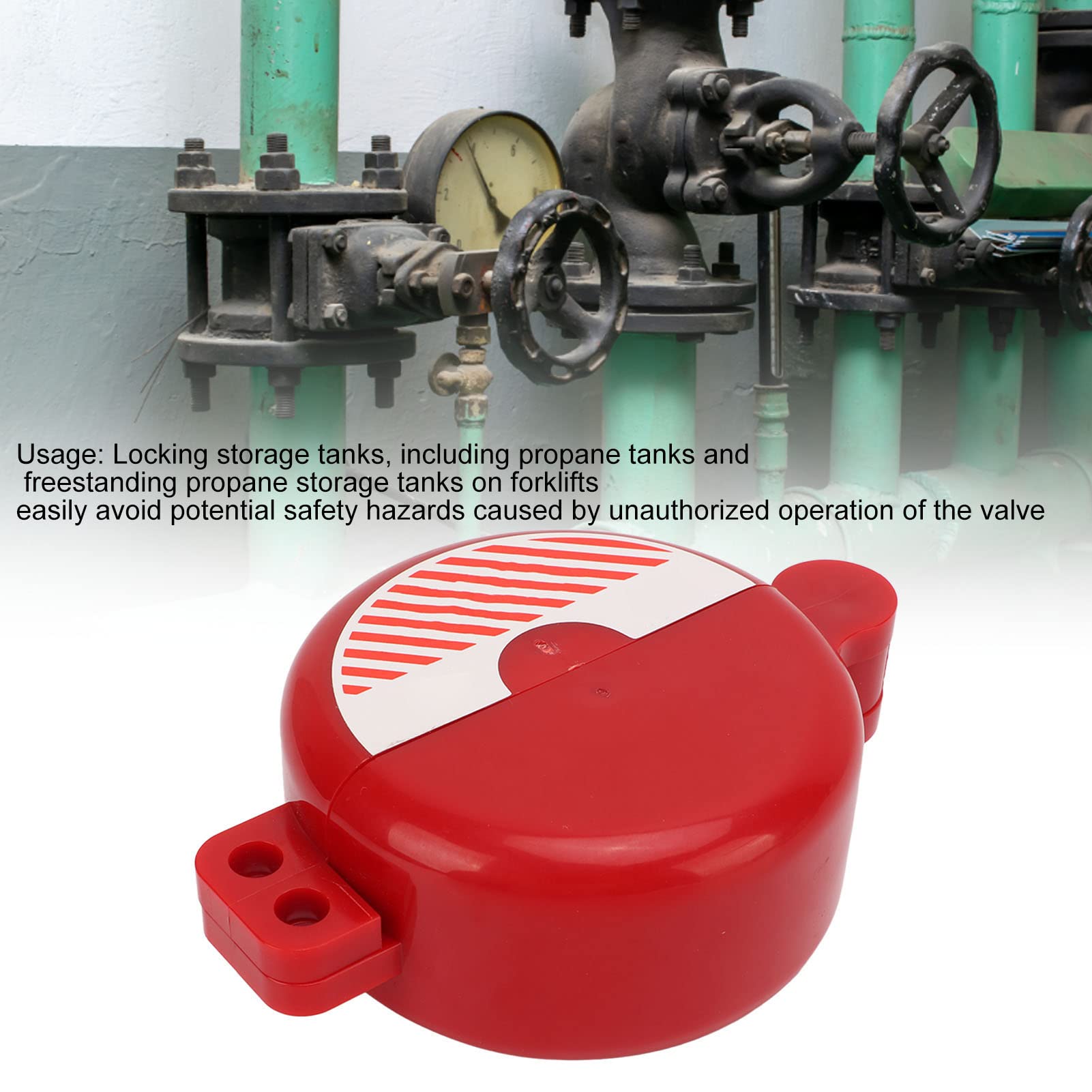 HERCHR Gate Valve Lockout Device, Rotating Gate Valve Lockout Device Water Hose Protector for Outdoor Water Spigot Faucet Knob Oil Natural Gas Propane Tank Lock