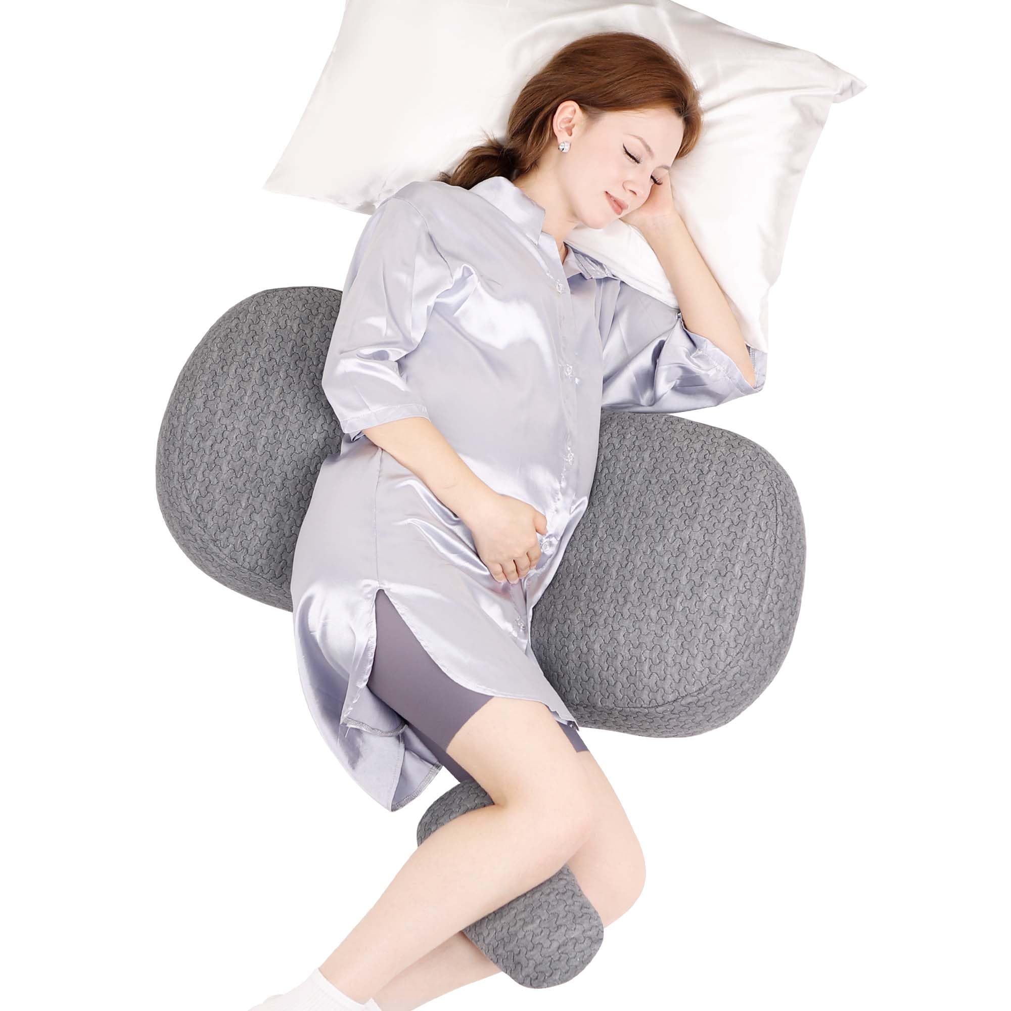 Almohada de embarazo pequeña para mujeres pequeñas, almohada de embarazo para mujeres pequeñas, soporte de maternidad compacto para vientre, espalda y caderas, almohadas de embarazo para dormir,