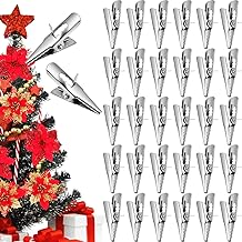 Amosfun Decorative Clips 50 Pieces Metal for Christmas Ornaments Clips for Christmas Tree and Crafts Reusable Fixing Clips for Holiday Home Decoration