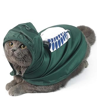 Coomour Cat Costume Funny Pet Clothes Cute Anime Small Dog Scout Soldiers Apprarel Outfits Puppy Cosplay Cape Party Clothing (S)