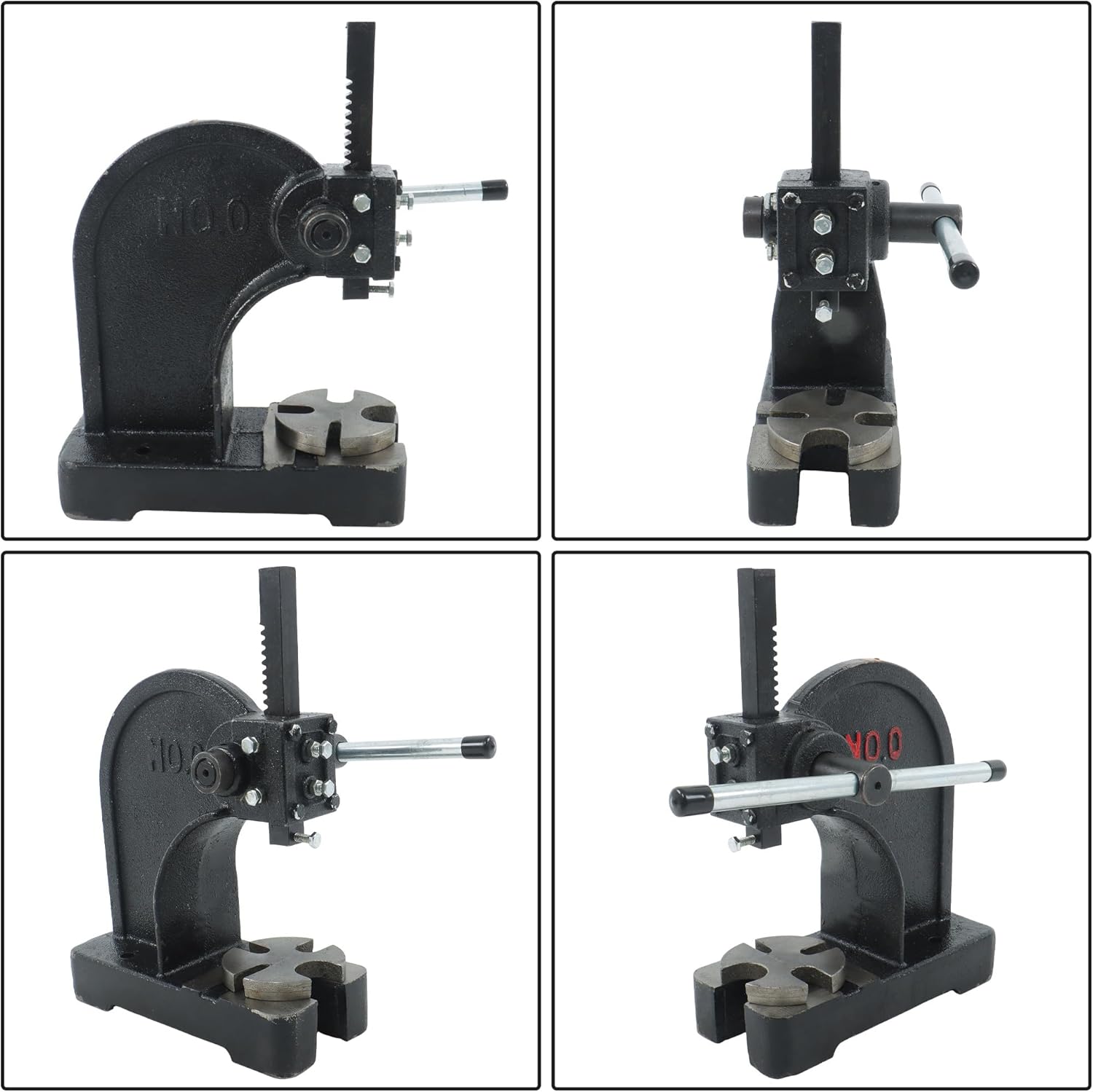 1/2-Ton Manual Arbor Press, Heavy-Duty, Desktop Hand Press, for Stamping Leather, Handicraft Production, Jewelry