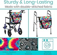 Vista 59 de Bolsa para silla de ruedas, Floral púrpura