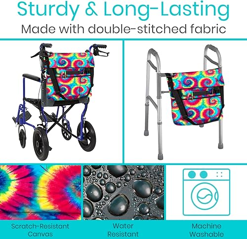 Miniatura 59 de Bolsa para silla de ruedas, Floral púrpura