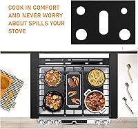 Vista 3 de Funda para estufa de gas, protector de quemador superior para estufa de gas Samsung, protector reutilizable, revestimiento de horno, antiadherente