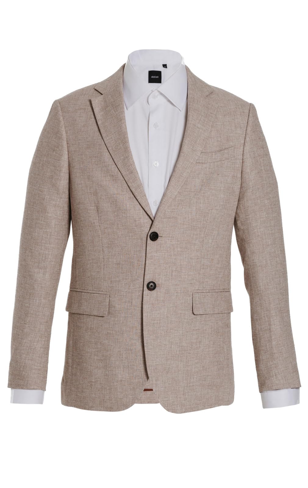 Dobell Men's Sand Jacket Lightweight Linen Cotton Blend Regular Fit-44R