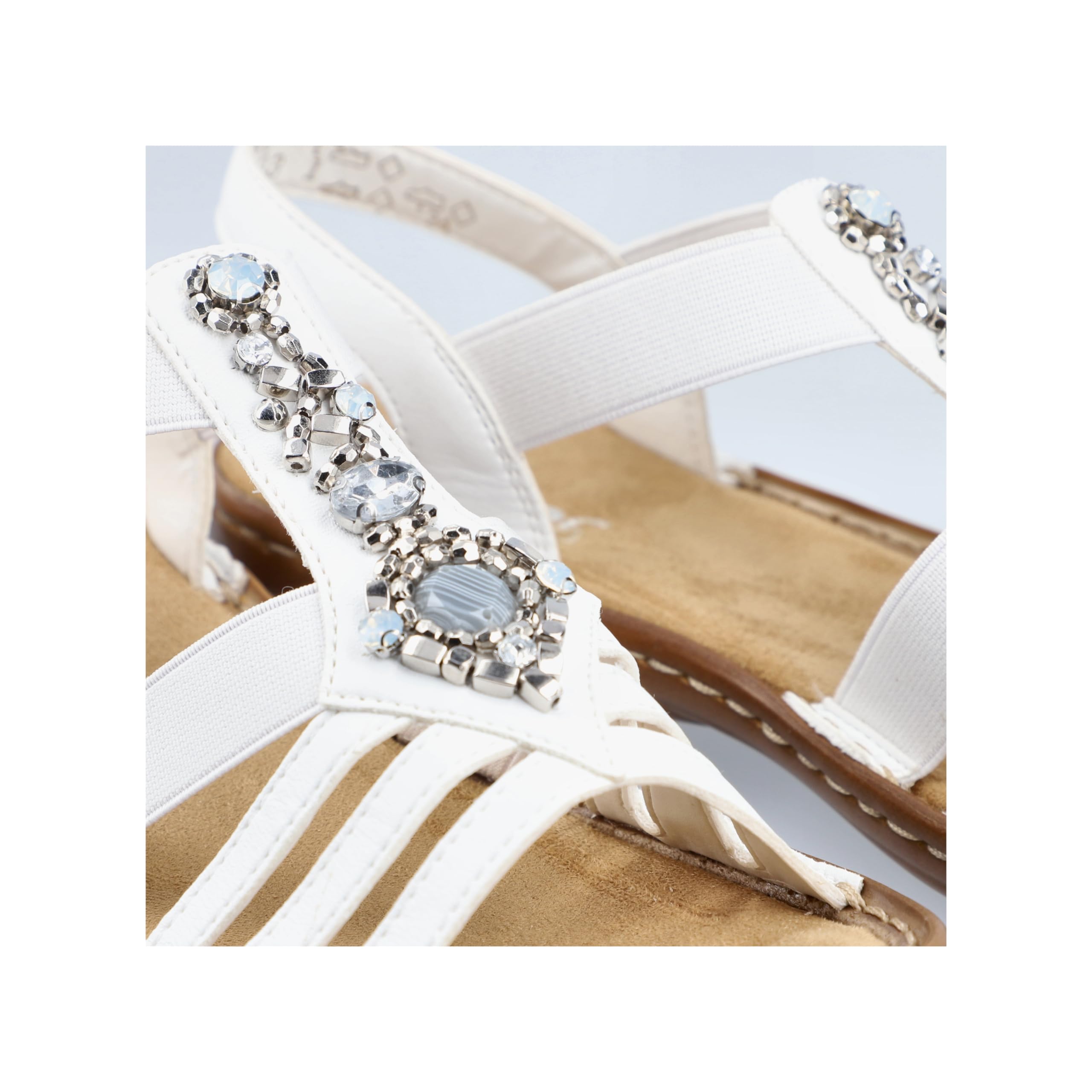 Rieker 60839-80 Damen Sandale Synthetik weiß