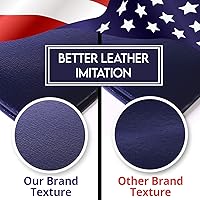 Vista 4 de Portacertificados de Ciudadanía de EE. UU. Regalos de Ciudadanía de EE. UU. Funda acolchada para certificado de naturalización con cubierta.