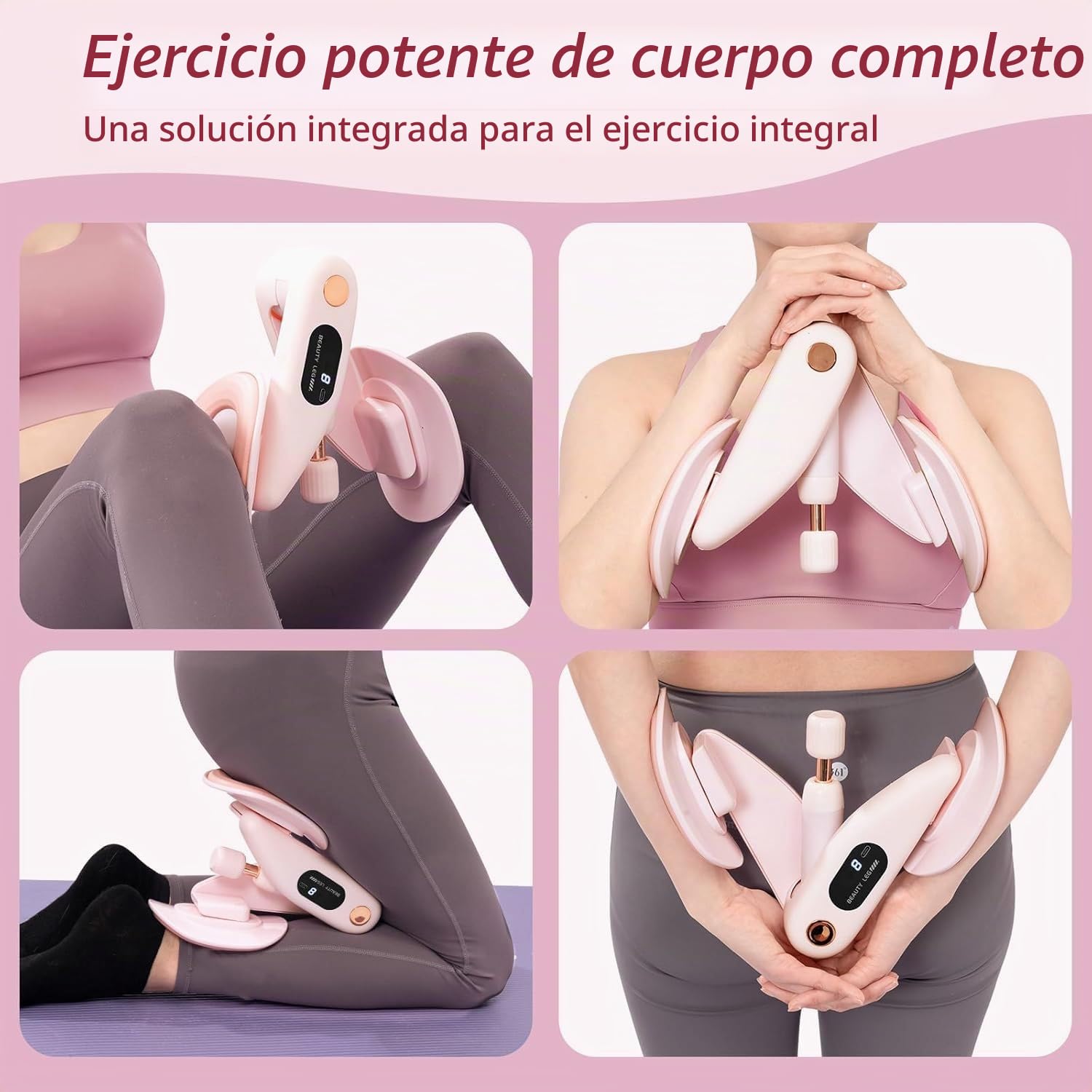 Ejercitador de Muslos y Suelo Pélvico para Mujeres Máquina de Ejercicio Interno de Piernas con Contador Digital Kegel Trainer Tonificador de Glúteos y Musculatura Abdominal para Casa