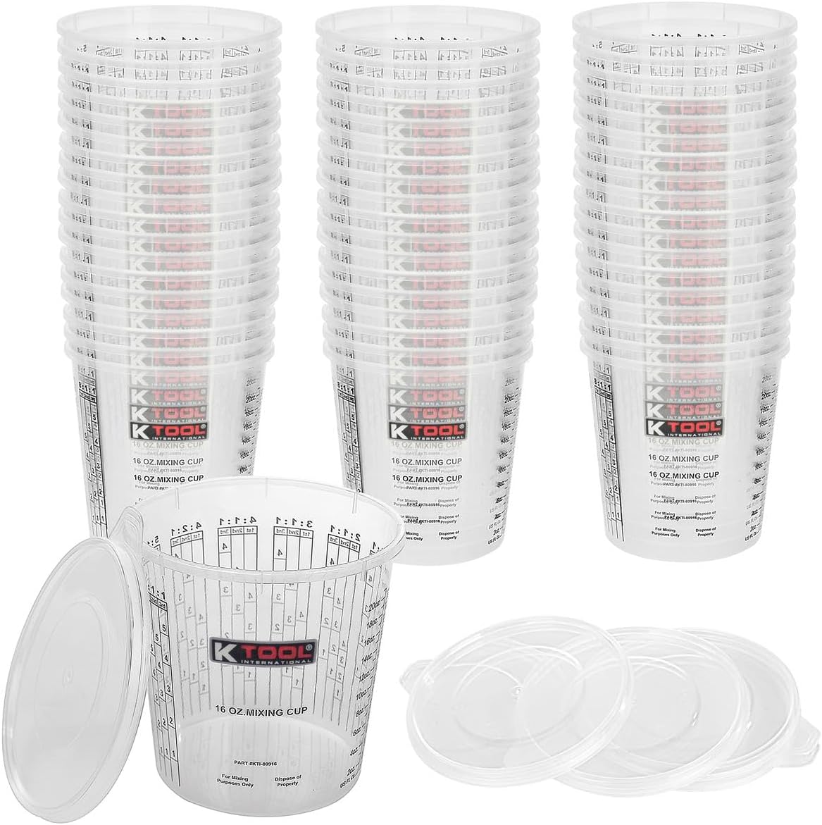 K Tool International 1 Pint / 16 FL OZ Mixing Cup
