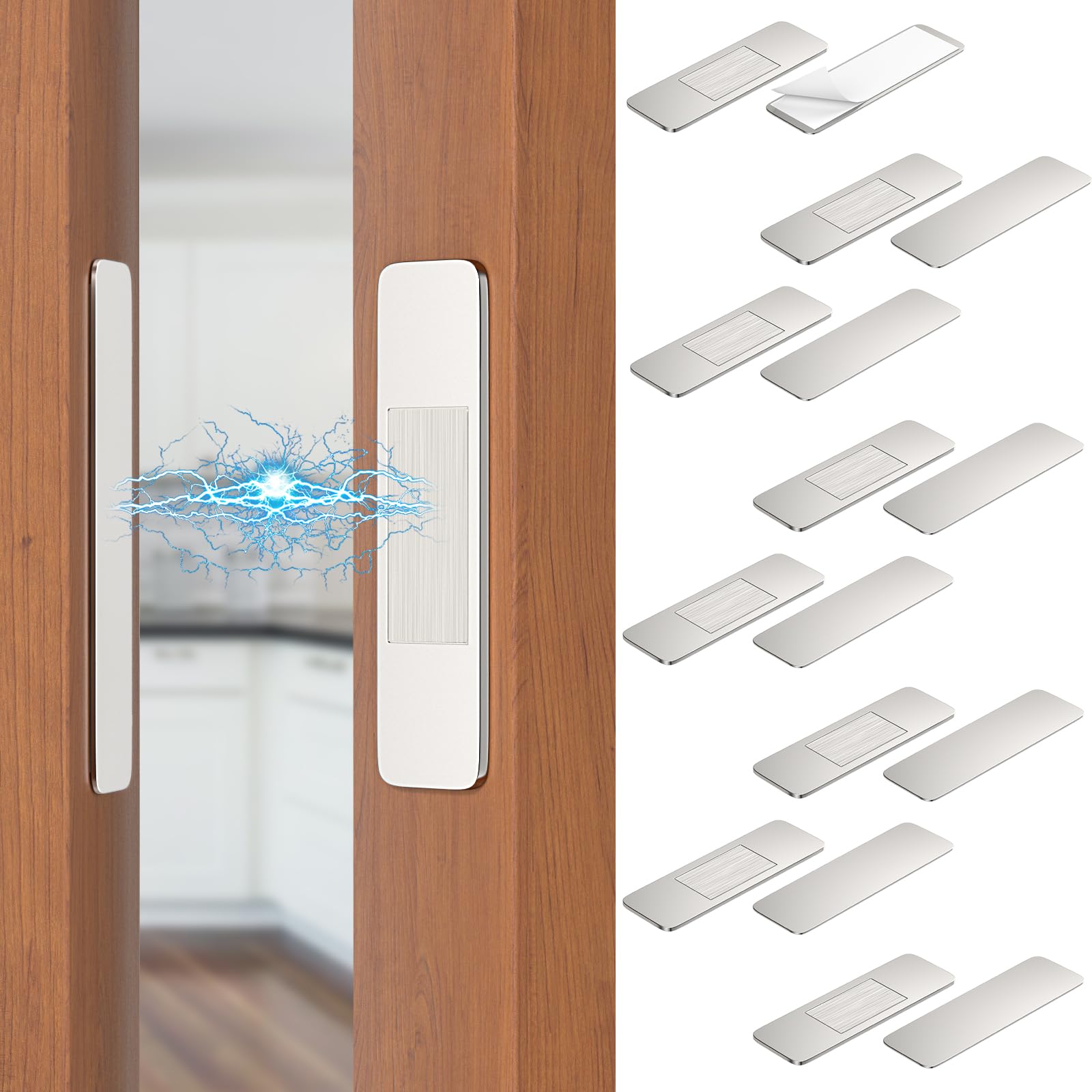 Jiayi Self Adhesive Magnetic Catches Ultra Thin Cabinet Door Magnets 8 Pack