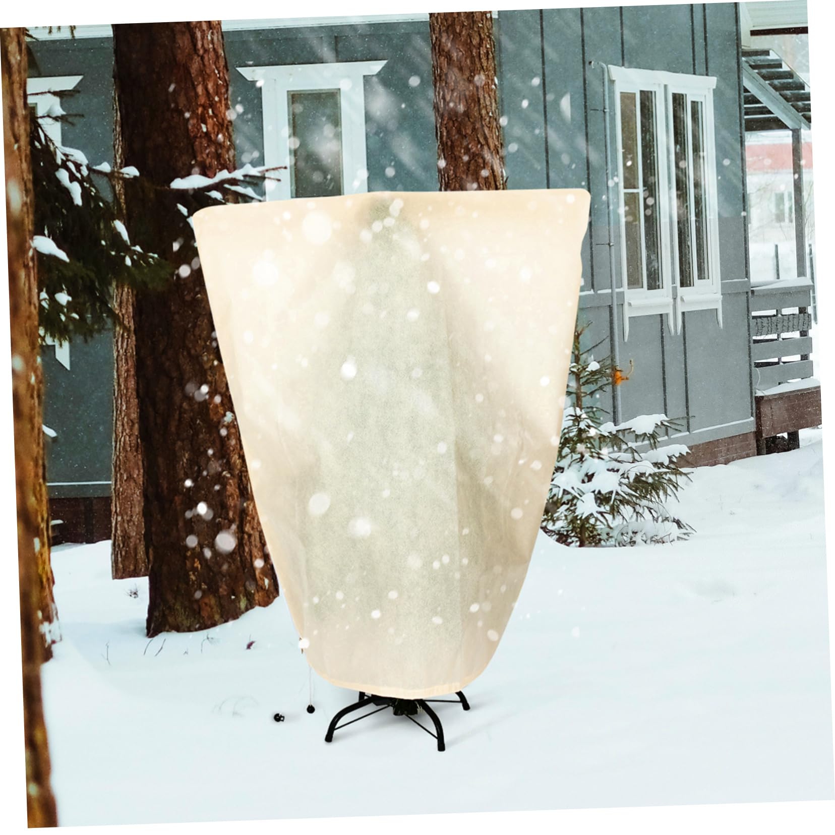 Toyvian 2 Stück Winter Frostschutz Pflanzenabdeckungen Kälteschutz für Gartenpflanzen Obstbäume und Blumen mit Kordelzug für Einfachen Einsatz