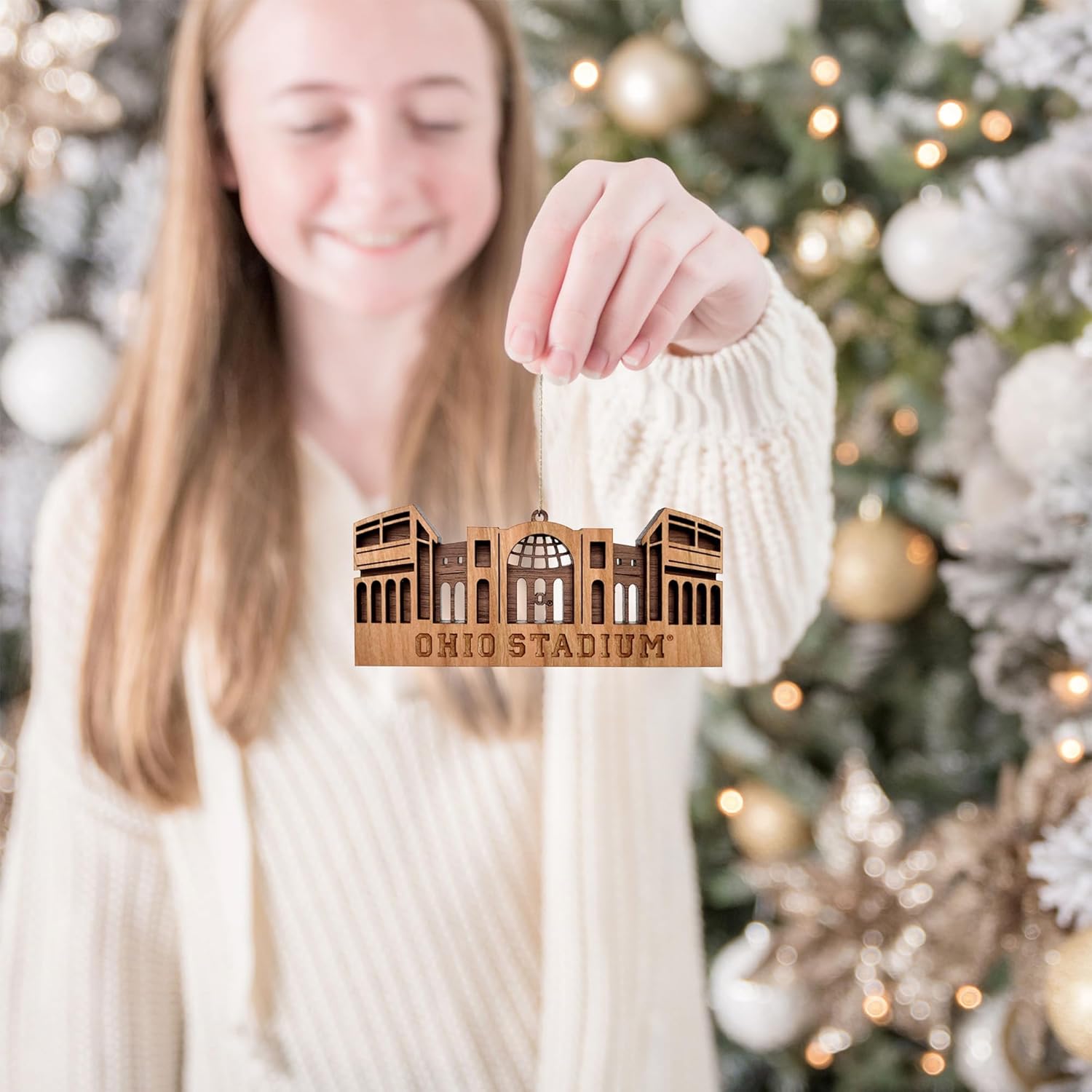 Ohio State University Christmas Tree Ornaments, Ohio Stadium, Buckeyes Football, NCAA Officially Licensed, OSU Holiday Hanging Décor, College Sports Fans, Graduates, Gifts for Dad