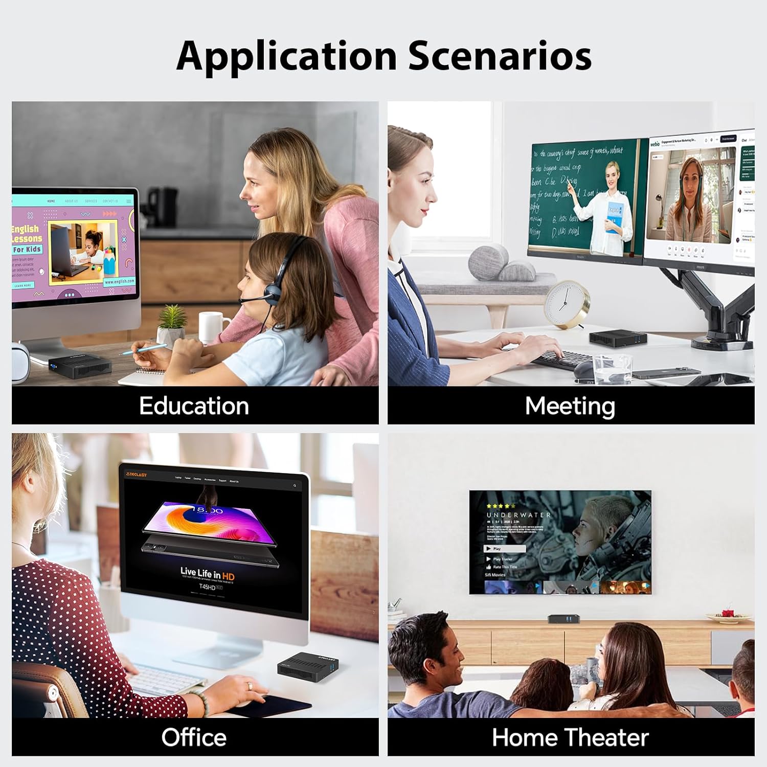 TECLAST N10 Mini PC dimensions and weight, highlighting its slim and compact design