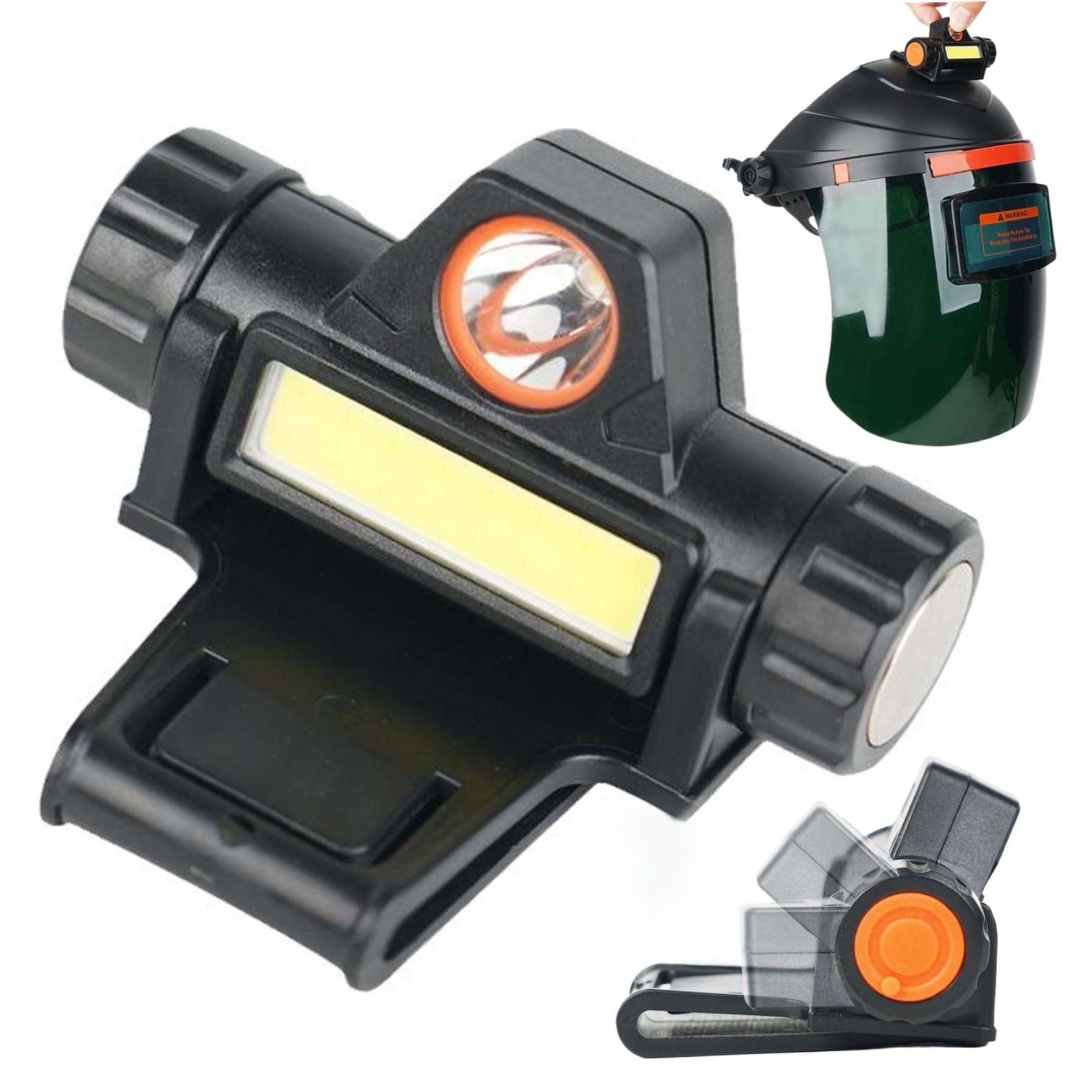 Luz de soldadura giratoria USB linterna de montaje magnética para casco