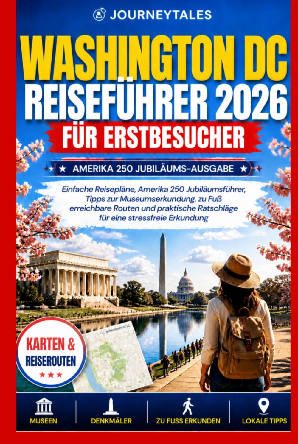 Washington Dc Reiseführer 2026 Für Erstbesucher: Einfache Reisepläne, Amerika 250 Jubiläumsführer, Tipps zur Museumserkundung, zu Fuß erreichbare Routen und praktische Ratschläge für eine stressfreie