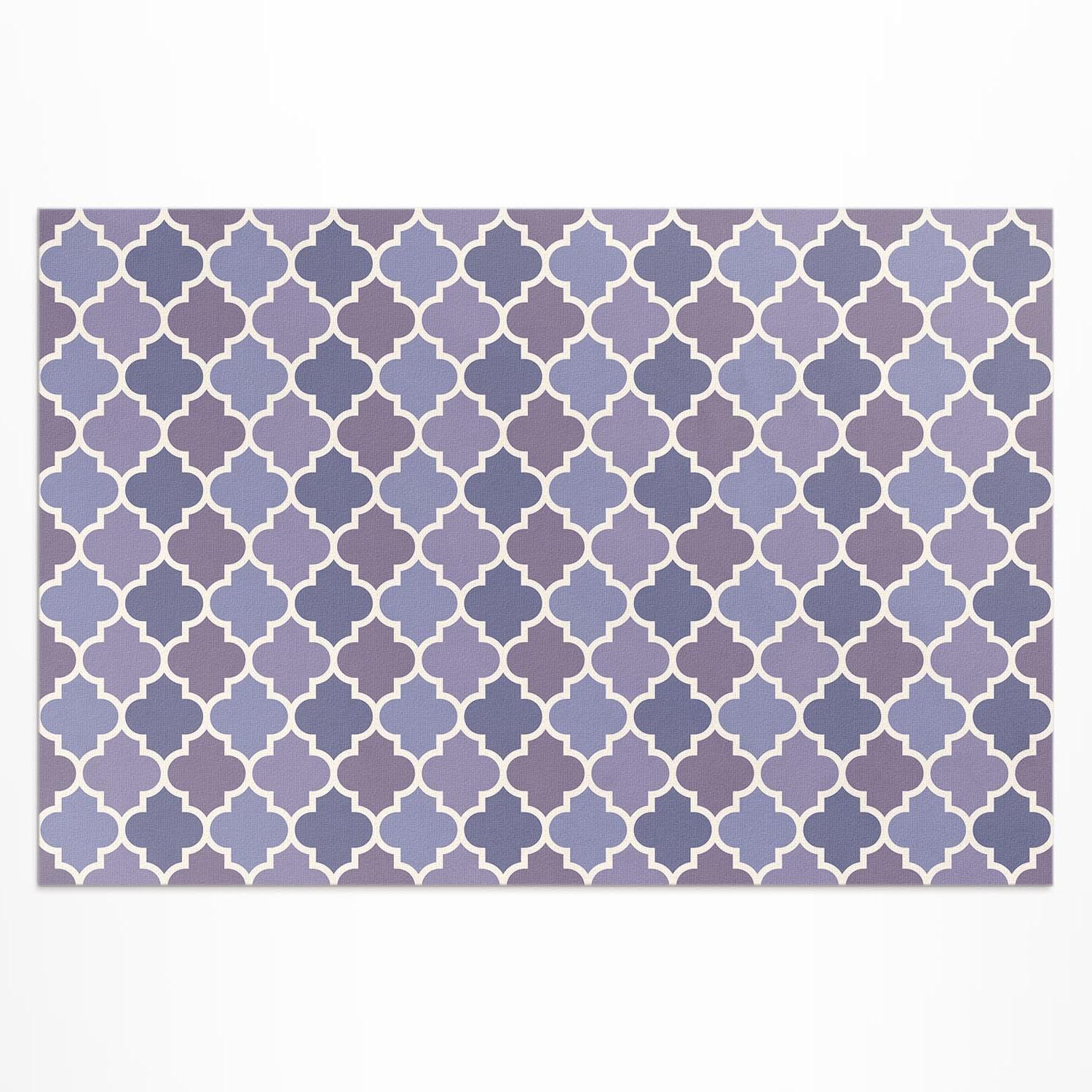 Tapis de sol vinyle extérieur 80x120 cm rectangle à carreaux