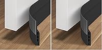 Vista 9 de Holikme Burlete para puerta de 41 pulgadas, para debajo de la puerta, bloqueador de corrientes de aire para puertas, tapón de ruido, adhesivo Gris
