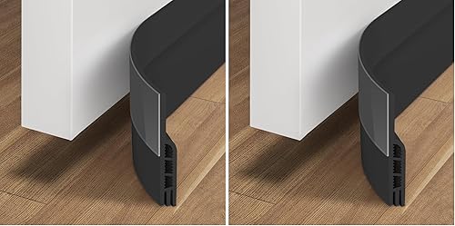 Miniatura 10 de Holikme -Tope para debajo de la puerta, bloqueador de corrientes de aire, aislante de ruido, barrido de puerta, adhesivo fuerte, 39 pulgadas