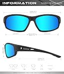 Polarized Sunglasses for Men, Sport Sun Glasses for Fishing Running UV Protection with Sunglasses Strap