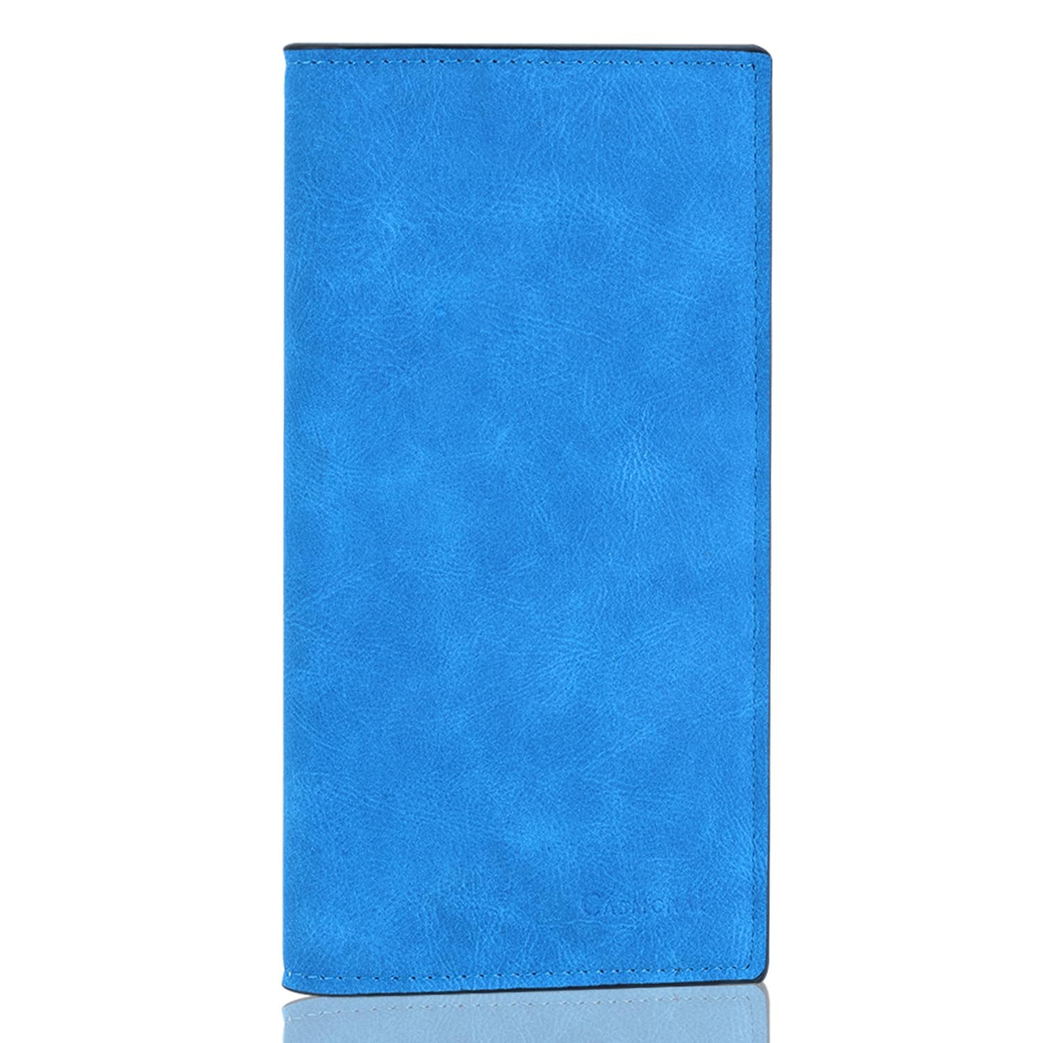 CASMONAL Checkbook Cover for Women &amp; Men, PU Leather Wallet RFID Blocking