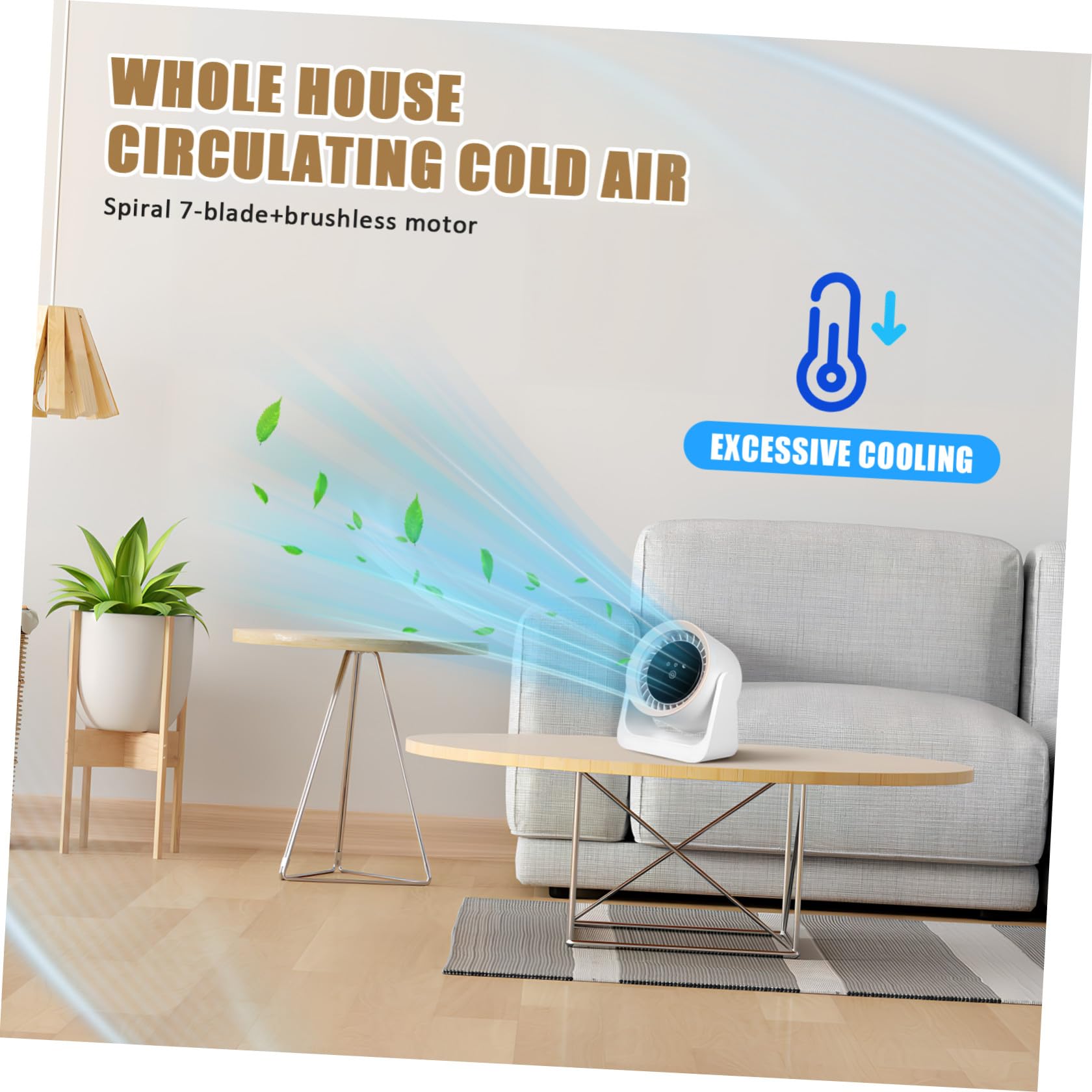 YARNOW Ventilador Paquete Ajustables Velocidades para Ranura de Hielo Velocidad y Compacto de Alta para Celebración Verano en Escritorio Oficina y Sesiones de Estudio