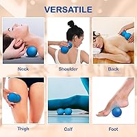 Vista 3 de Peanut Massage Ball - Double Lacrosse Massage Ball & Mobility Ball for Physical Therapy - Deep Tissue Massage Tool for Myofascial Release, Muscle