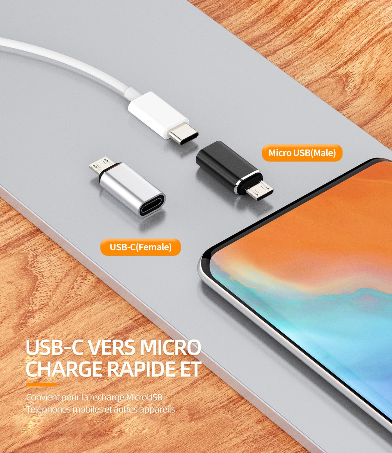 Convertitore USB C A Micro USB Adattatore USB 3.1 Tipo C Femmina A Micro USB Maschio - Nuovo, Generico, Per Cavi E Dispositivi Convertitore Usb 3.1 C A Micro B