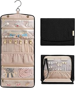 BAGSMART Travel Hanging Jewelry Organizer Case with Hanger