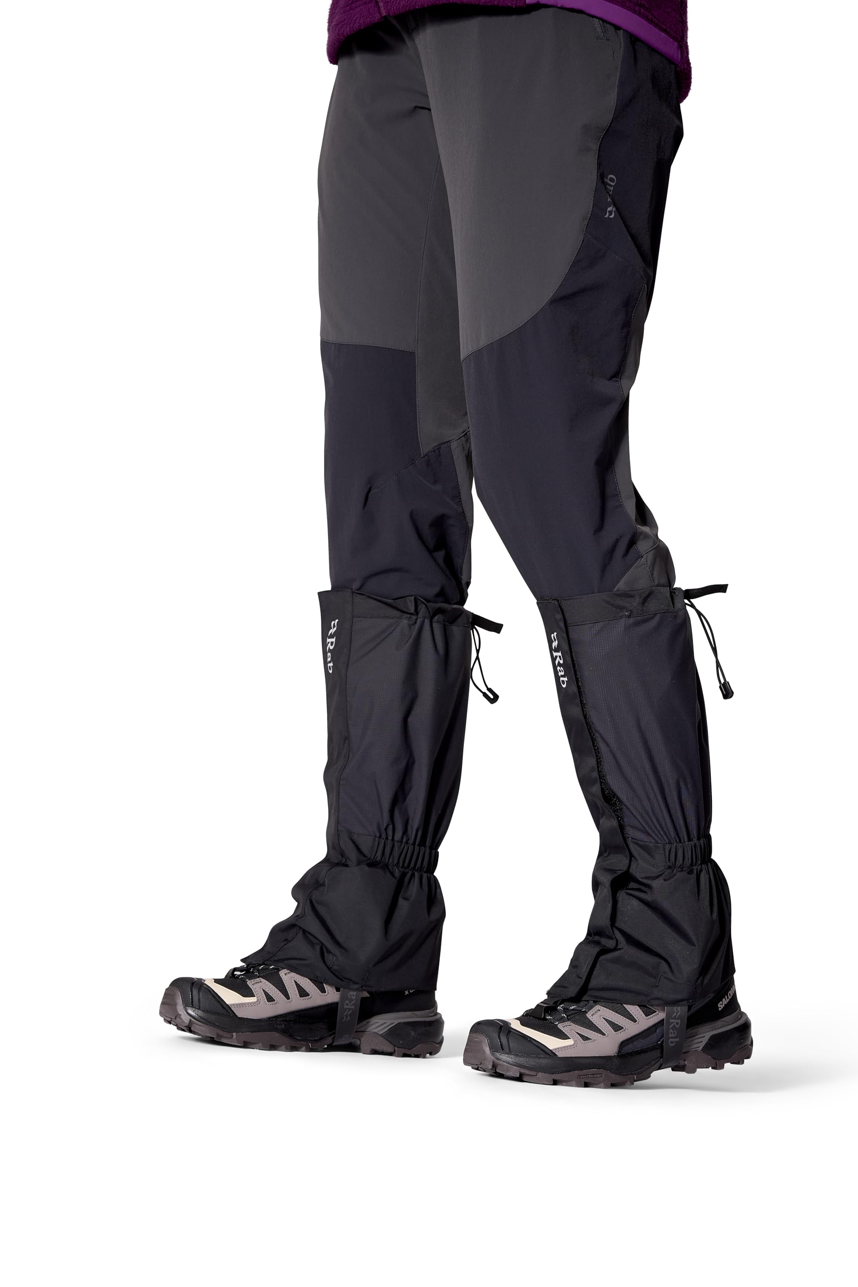 Rab Guêtre Trek pour homme – Guêtre imperméable pour la randonnée et l'alpinisme – Noir – Medium