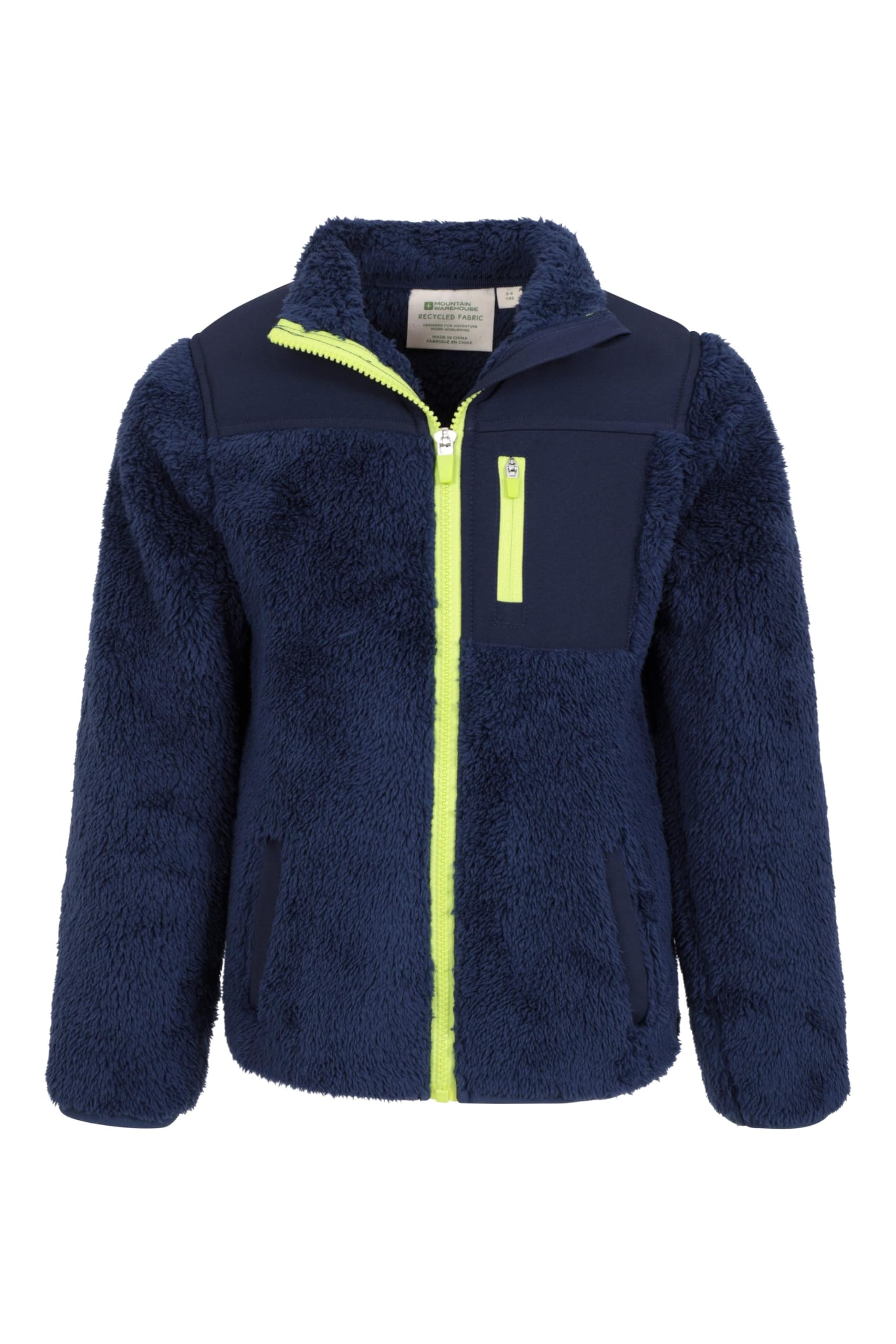 Mountain Warehouse Polaire recyclée Confortable pour Enfant - Sweat-Shirt décontracté Chaud, léger - avec Poches Avant - Idéal pour Le Camping et l'extérieur