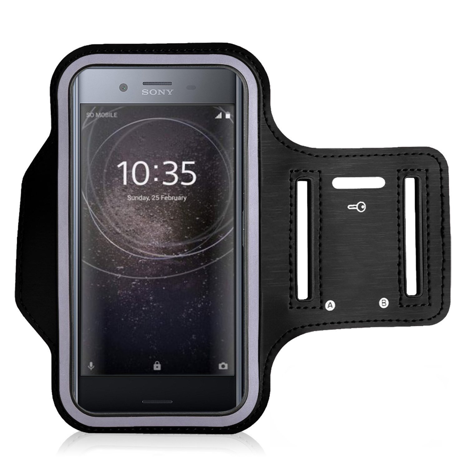 Sony Xperia XA2 Ultra/Xperia XA2 Ultra Armband Case For Running, Biking, Hiking, Canoeing, Walking, Horseback Riding and other Sports By KP TECHNOLOGY (BLACK)