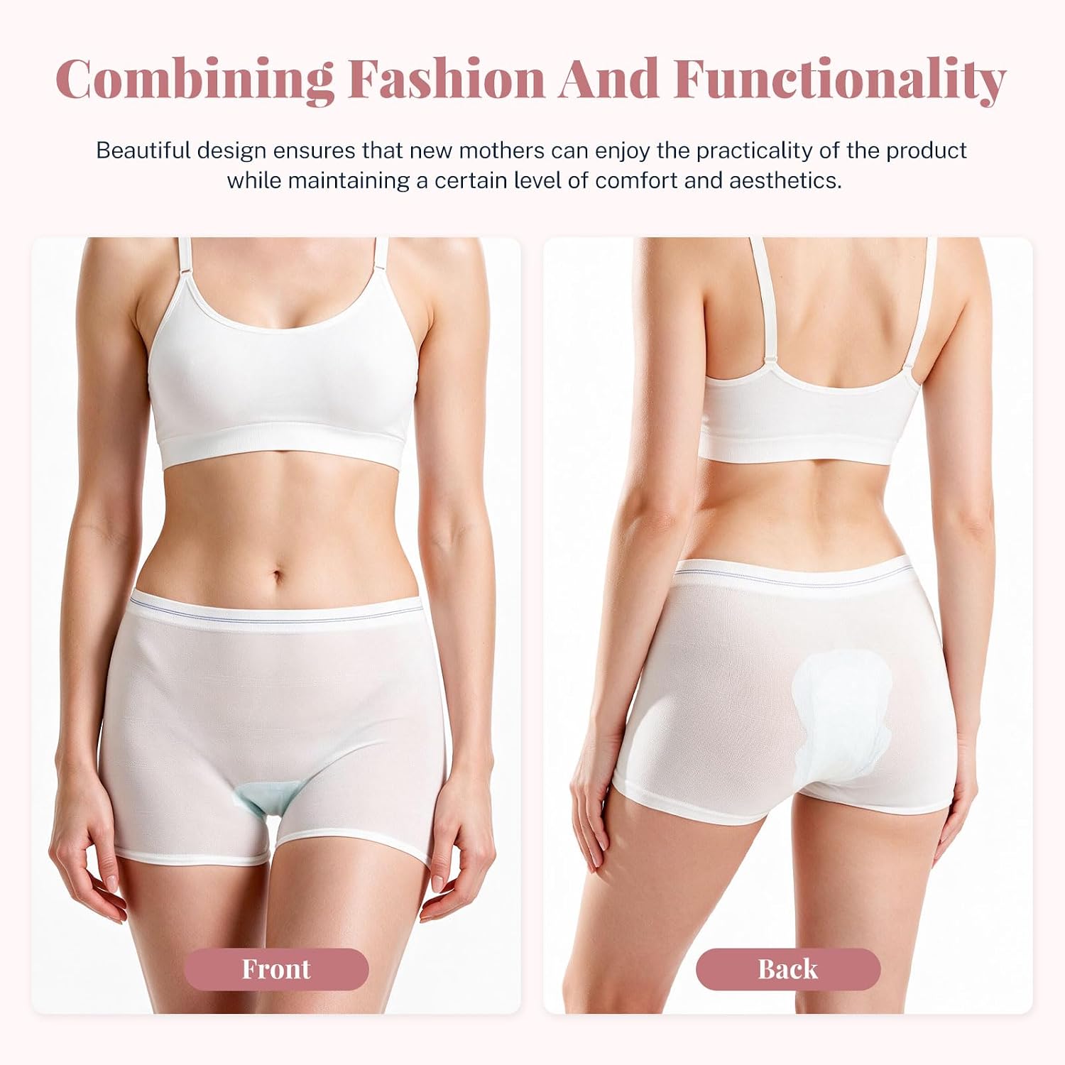 HANSILK Postpartum Underwear - Post C-Section Widened High Waist