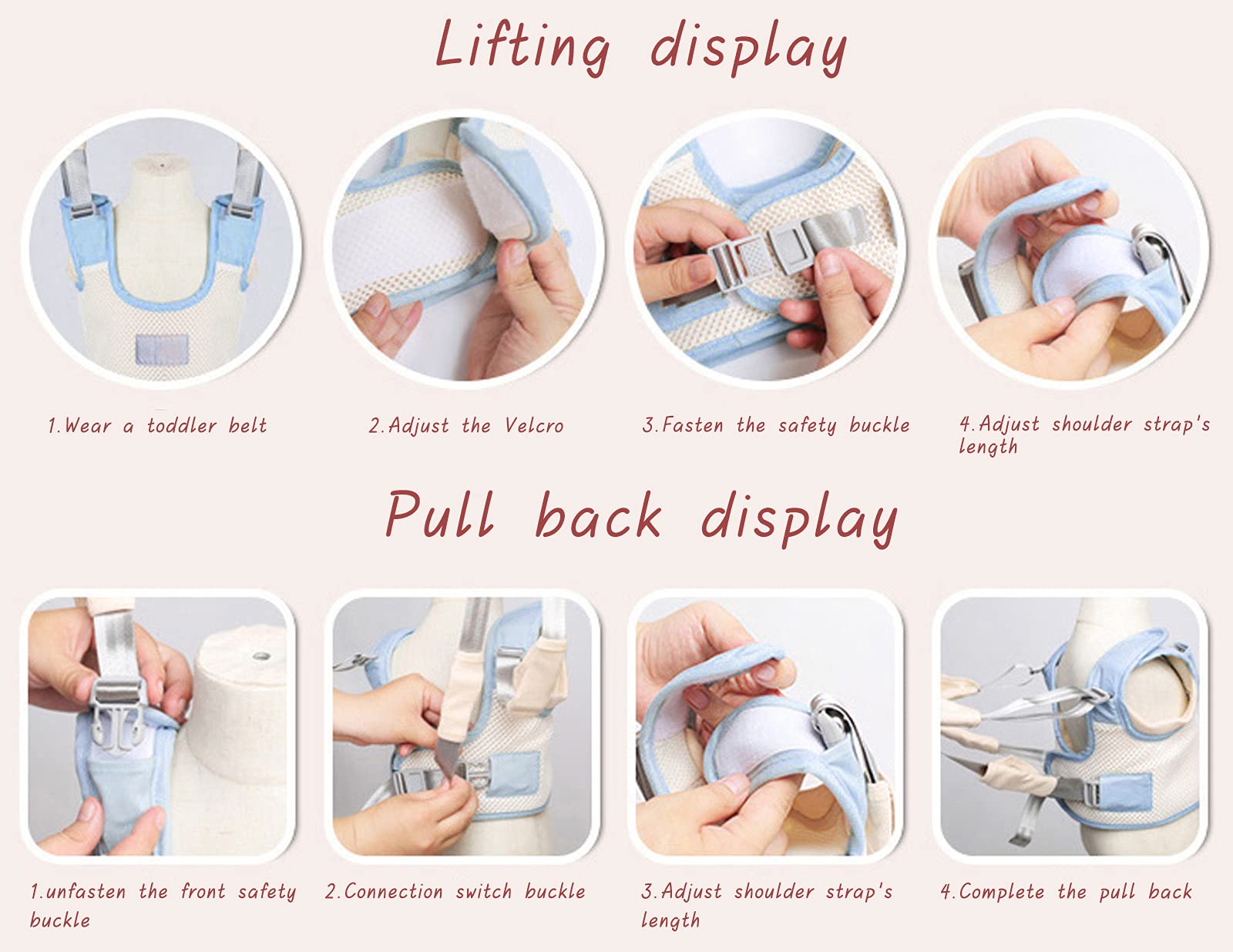 Redini Per Bambini Vicloon - Imbracatura Sicura Per Imparare A Camminare, Regolabile E Comfortevole - Foto 3