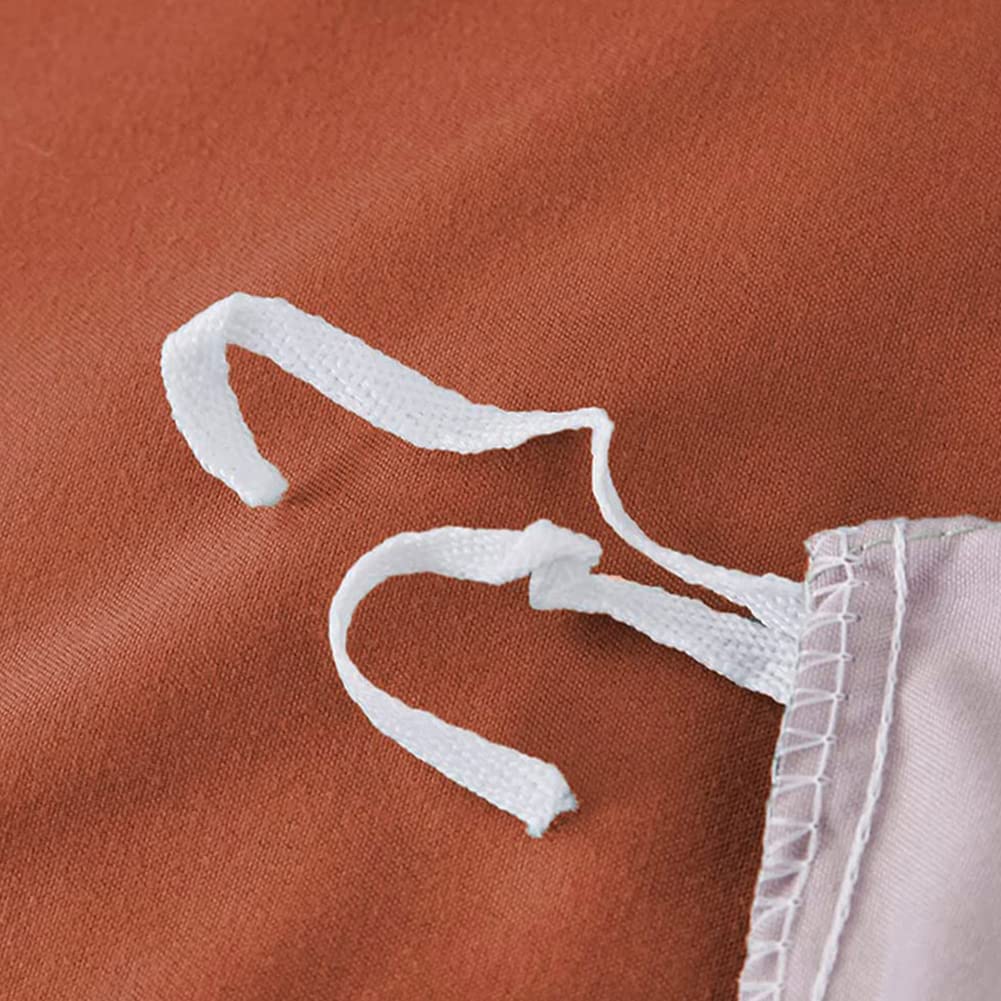 Housse De Couette Unie En Coton Lavé, Scenario - Terre De Sienne - 200 X 200 Cm | Leroy Merlin