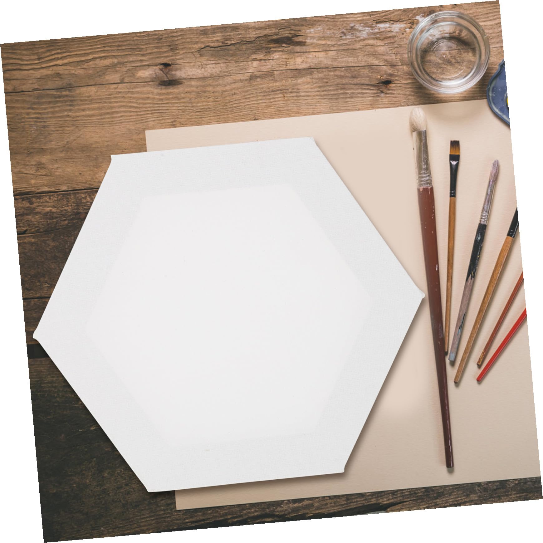 Panneaux de Toile à Peindre en Coton Blanc Cadre en Bois pour Loisirs de Peinture pour Lot de 3 Débutants et Étudiants